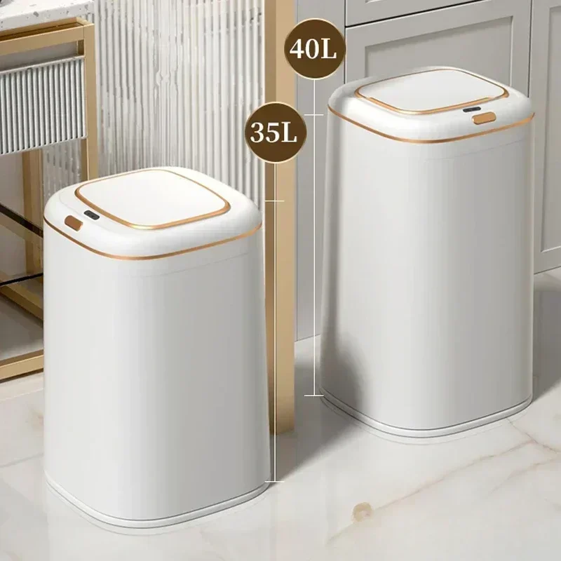 Commercial Kitchen Bin - 20/35/40L Smart Trash Can Large Capacity