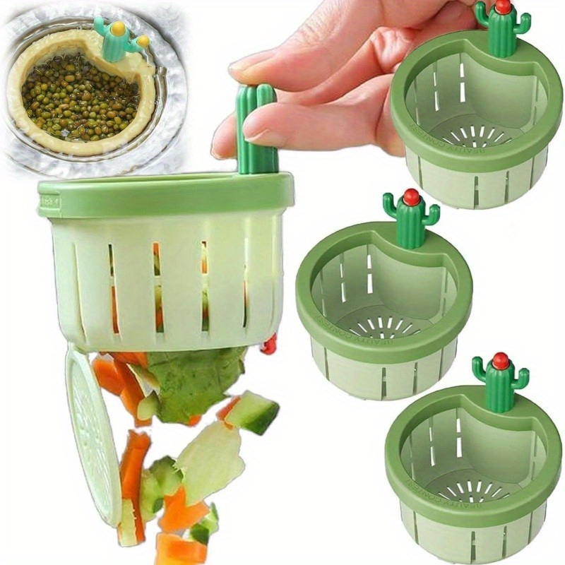 Commercial Kitchen Bin - 1-5pcs Cactus Sink Drain Strainer Press