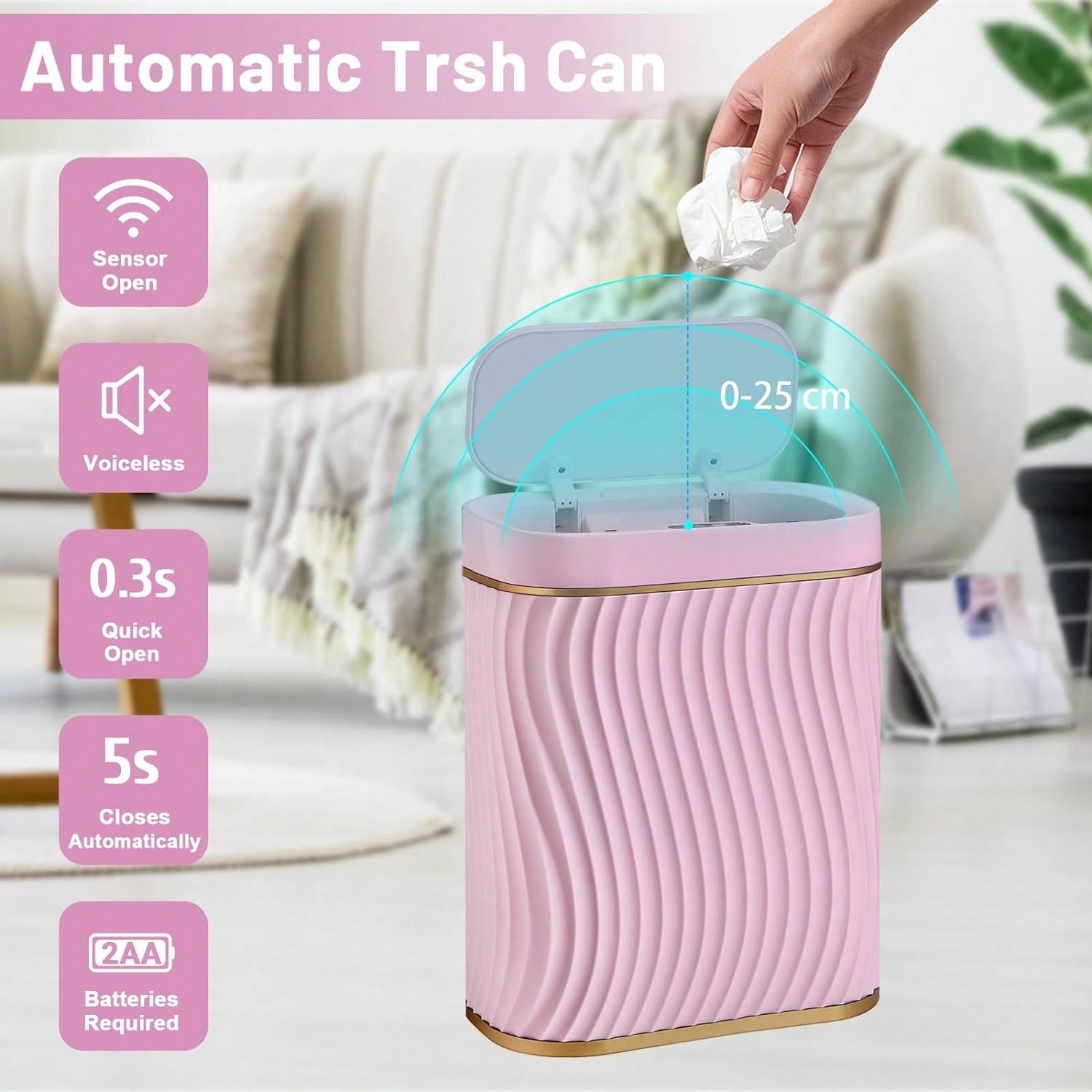 Smart Motion Sensor Trash Can, - đánh giá và giá Commercial Kitchen Bin