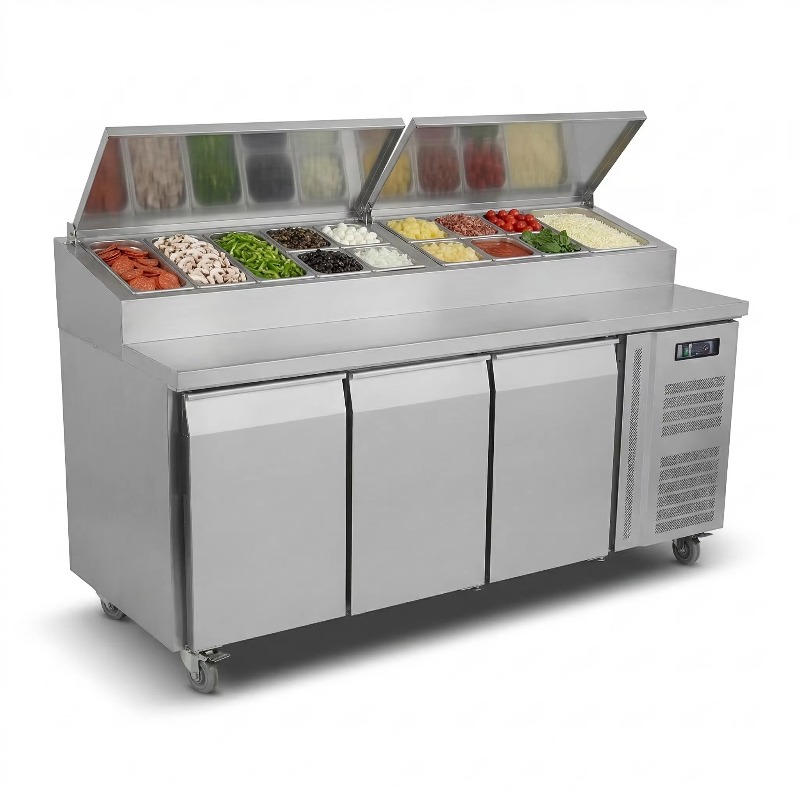 OEM Counter Fridge Sandwich Pr - đánh giá và giá Commercial Kitchen Table