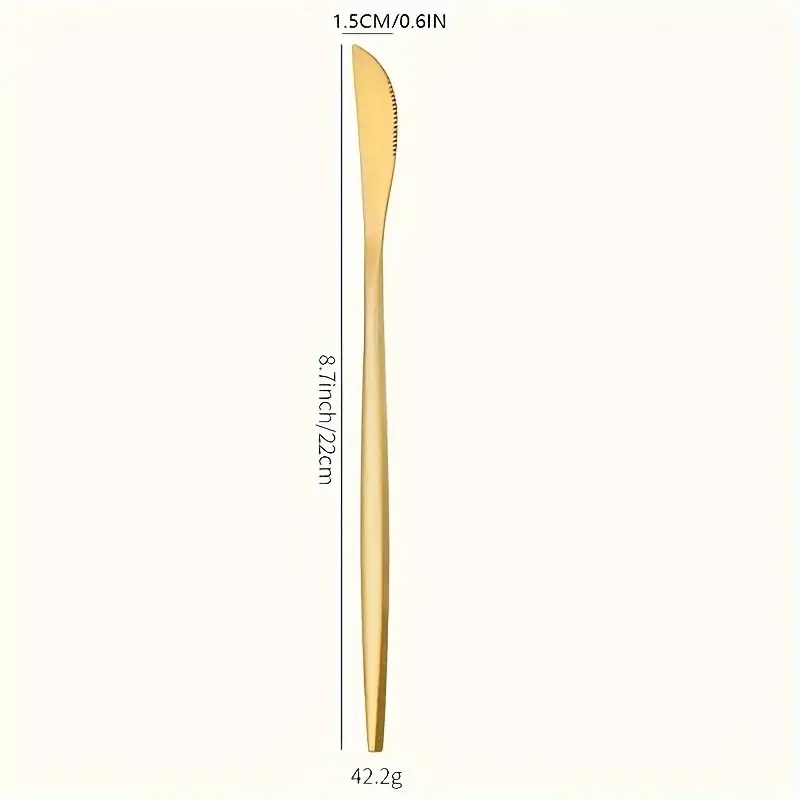 12pcs Golded Dinner Knives Sta - đánh giá và giá Commercial Kitchen Knives