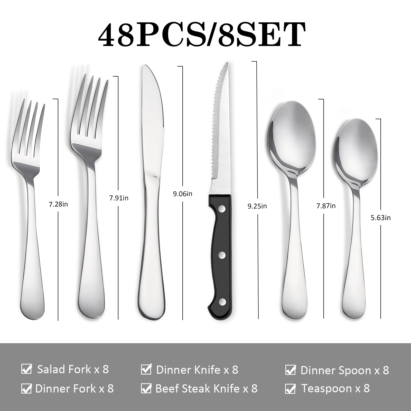 KOOMADE 48Pcs Stainless Steel  - đánh giá và giá Commercial Kitchen Knives
